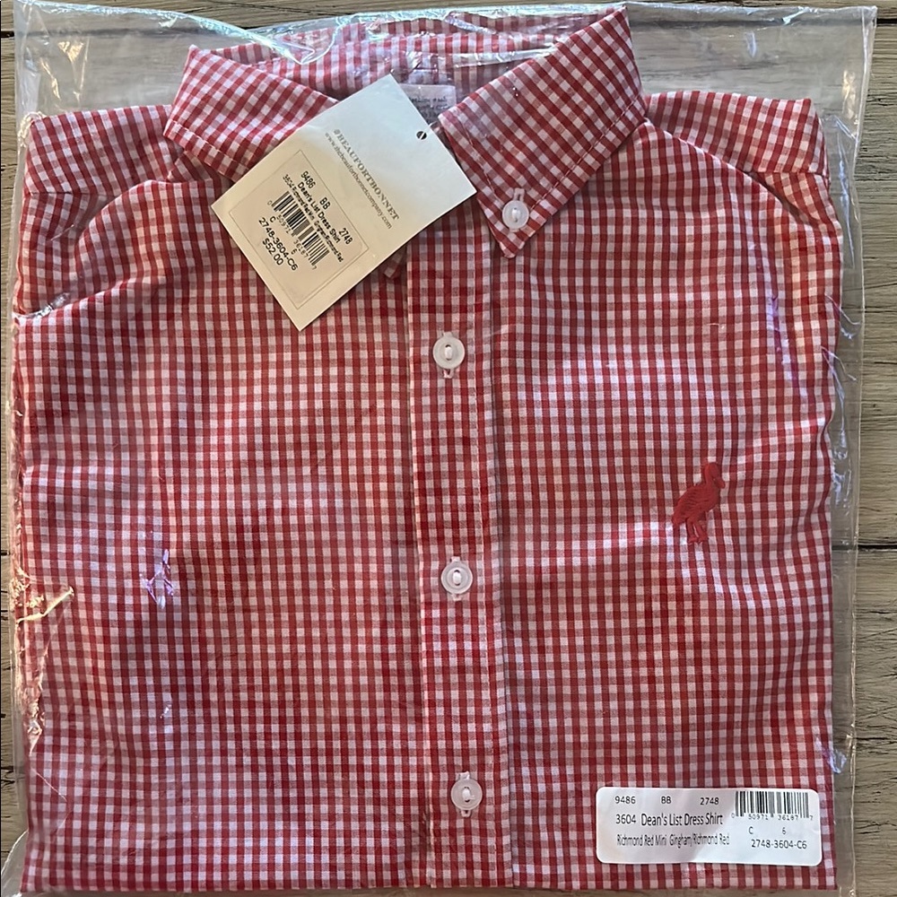 The Beaufort Bonnet Company Red and White Gingham Button Down Shirt